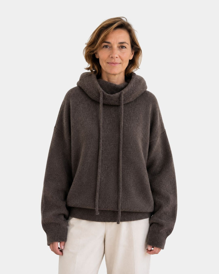 MARIE | PULL COSY COL MONTANT À CAPUCHE