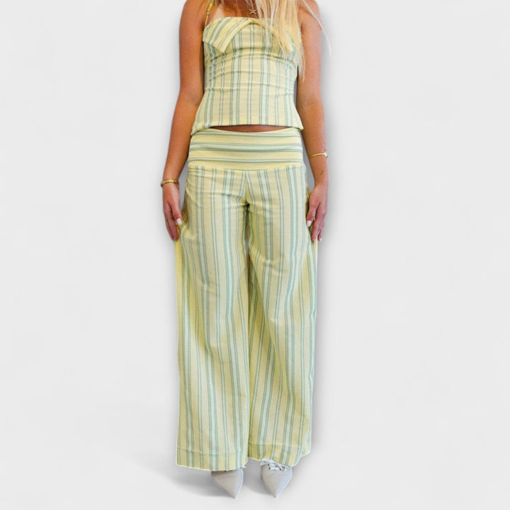 Anastasia - Ensemble pantalon classique à rayures