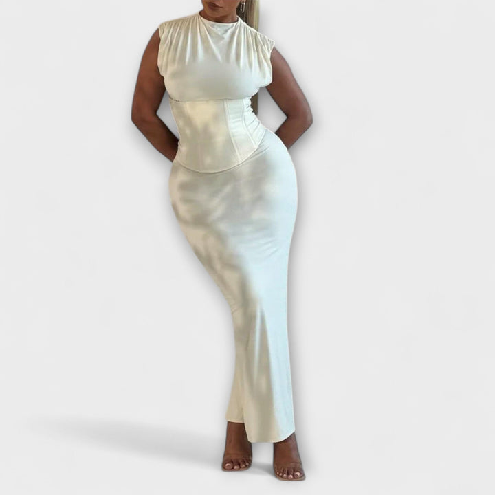Vesper | Robe maxi bustier à corset