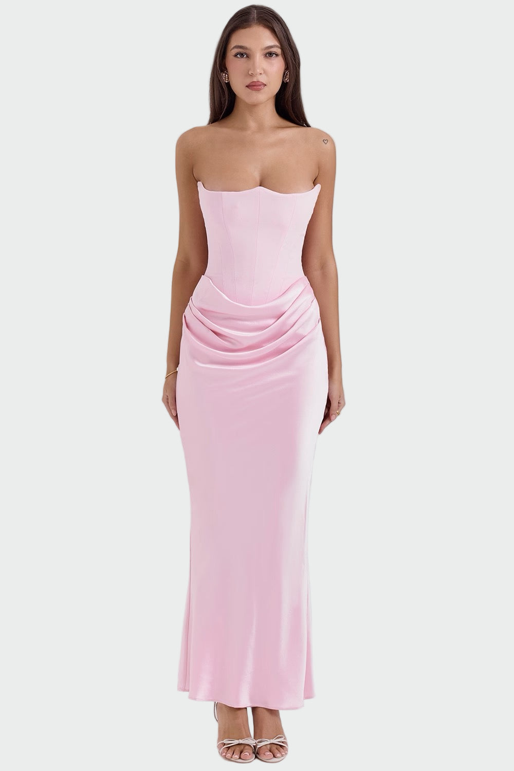 Elisa | Robe de soirée épaules dénudées à pli à la taille