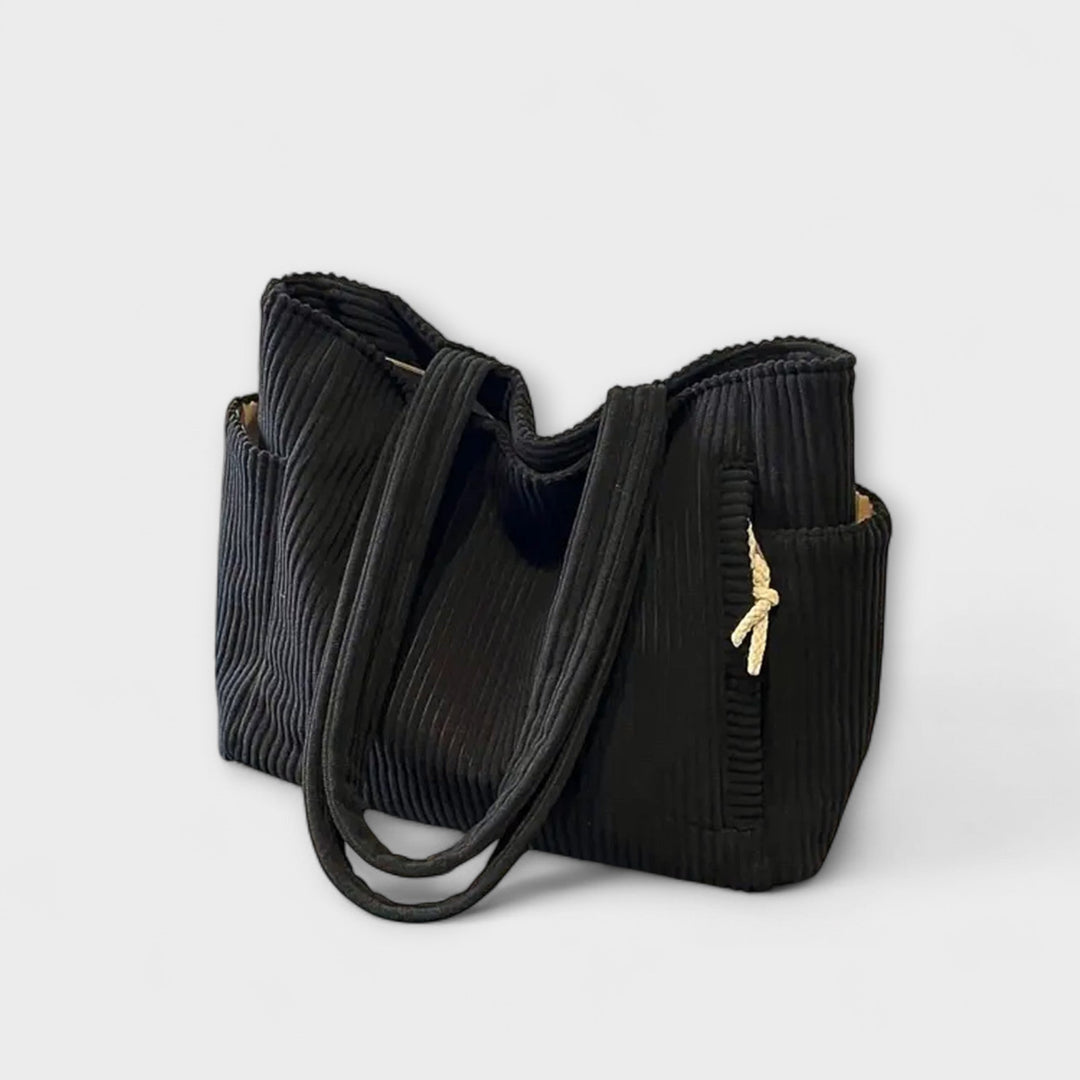 Tilda – Sac cabas en maille côtelée avec détail de cordon