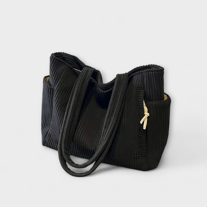Tilda – Sac cabas en maille côtelée avec détail de cordon
