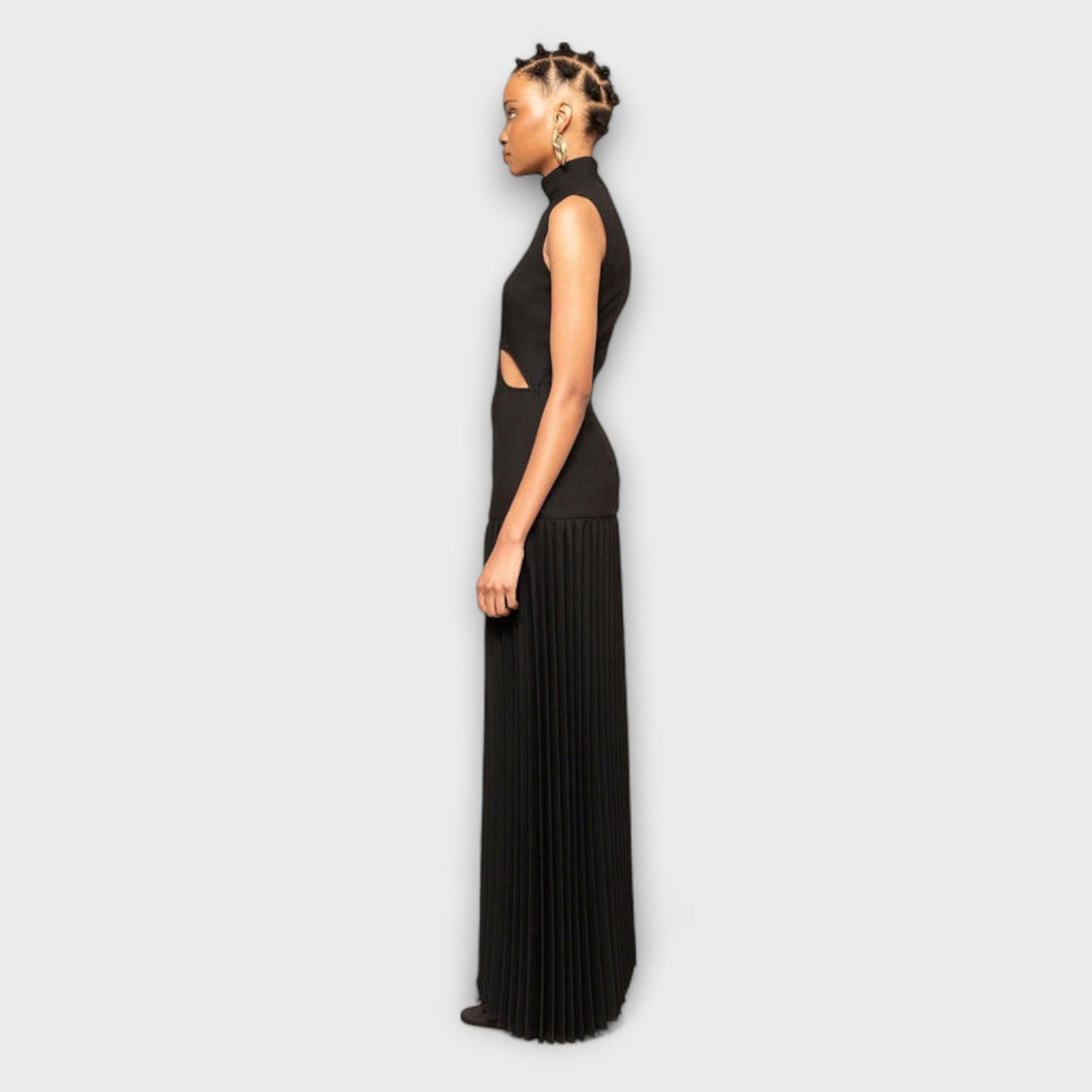 Kristen | Robe maxi à plis et découpes