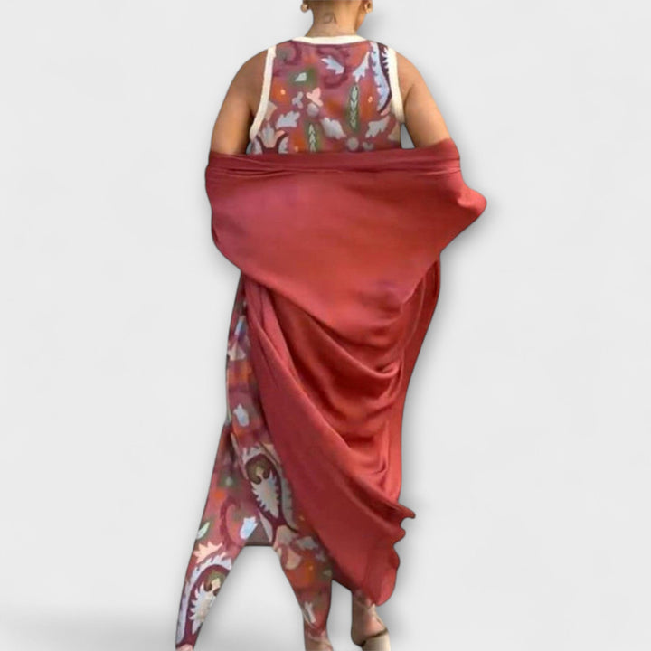 Selviane - Robe longue avec cardigan assorti