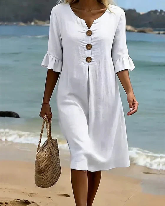 Robe du quotidien blanche au style floral