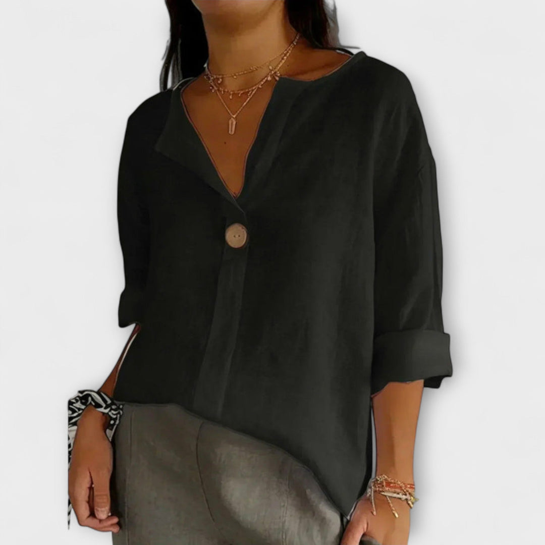 Nicole - Élégante blouse à col en V