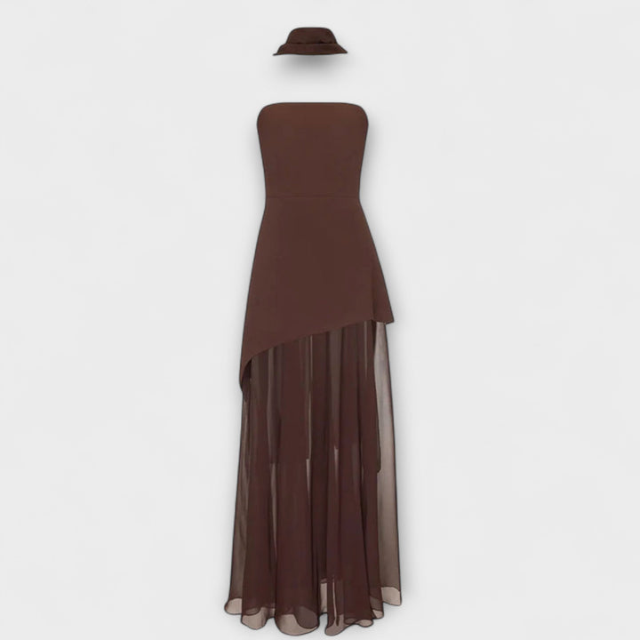 Goldie | Robe maxi en mousseline