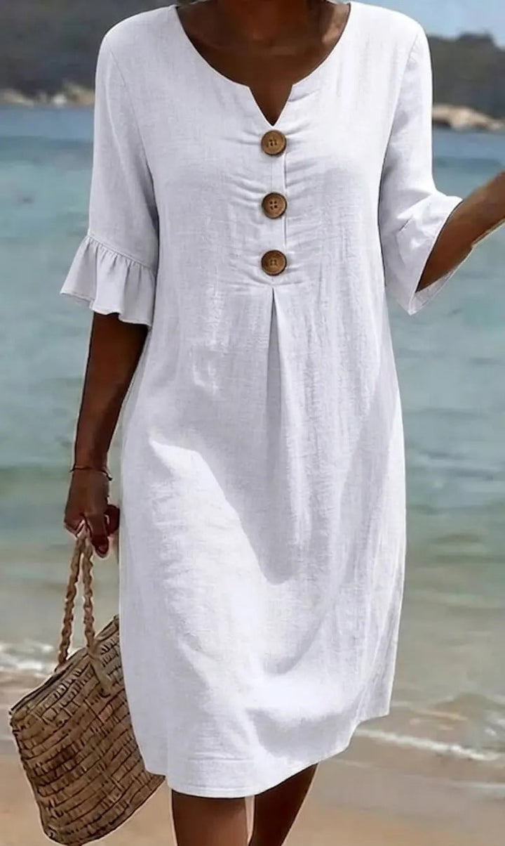 Robe du quotidien blanche au style floral