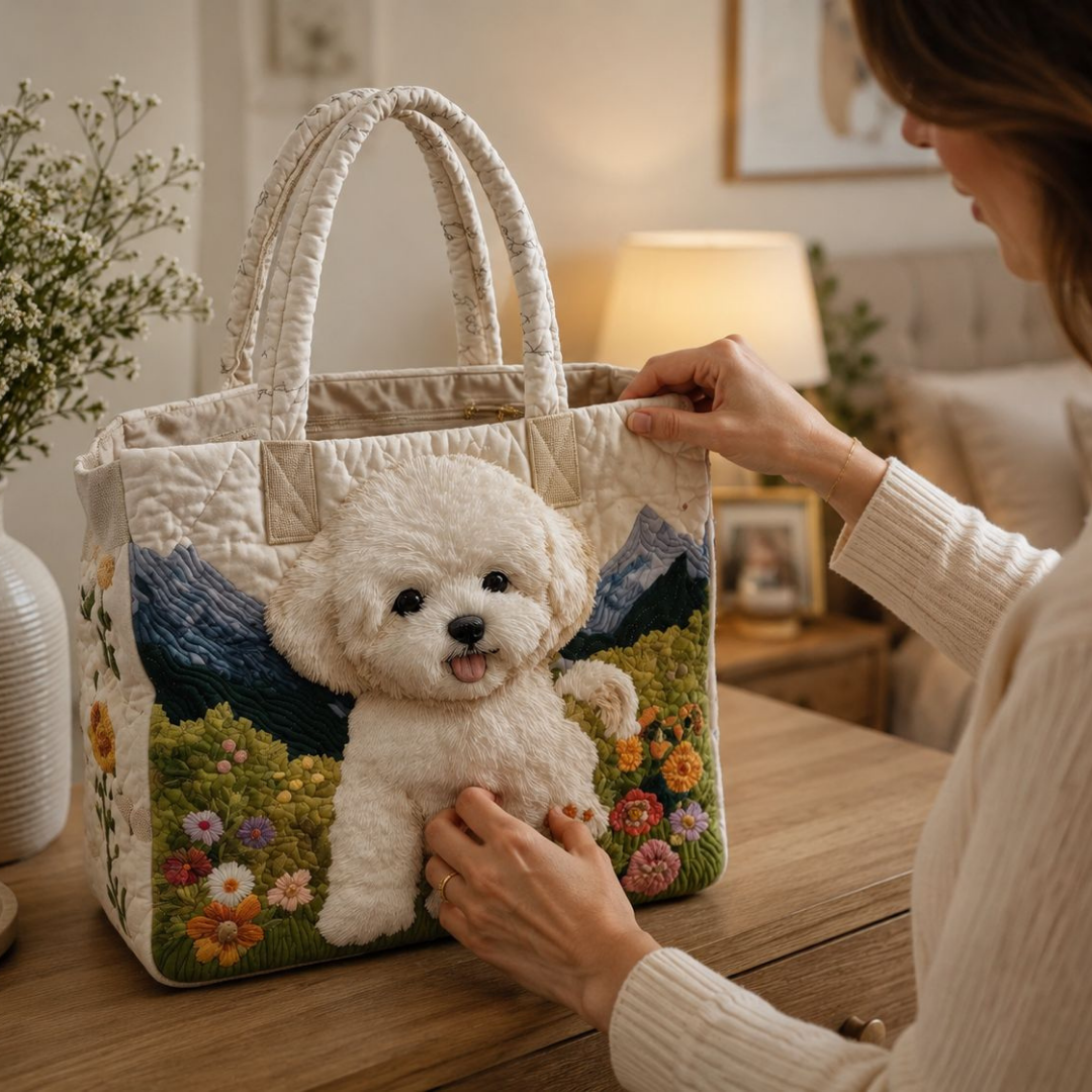 SAC MATELASSÉ | CHIEN ENCHANTÉ