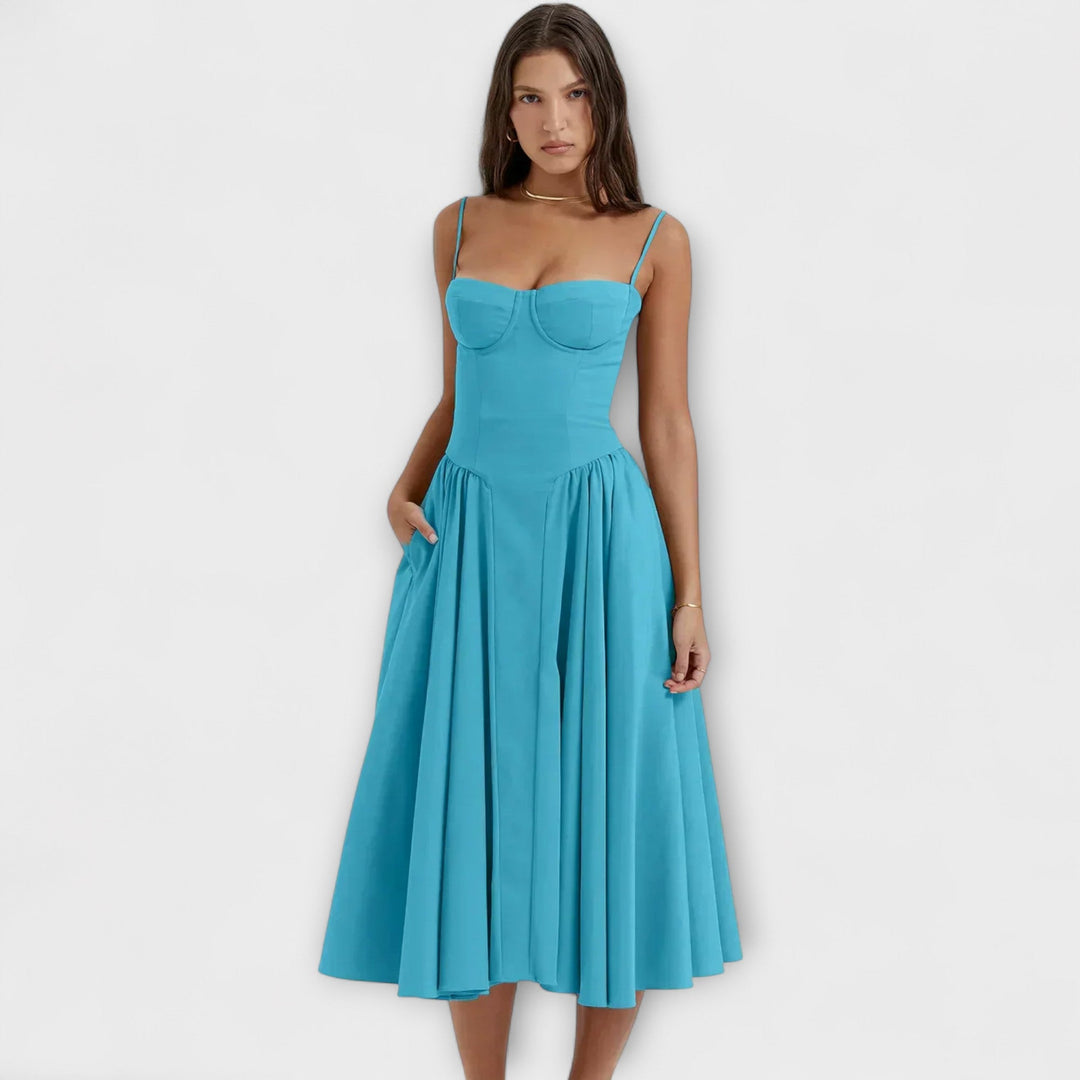 Rosalie - Robe corset raffinée sans manches
