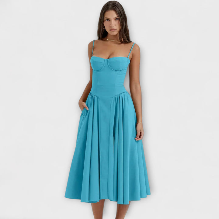 Rosalie - Robe corset raffinée sans manches