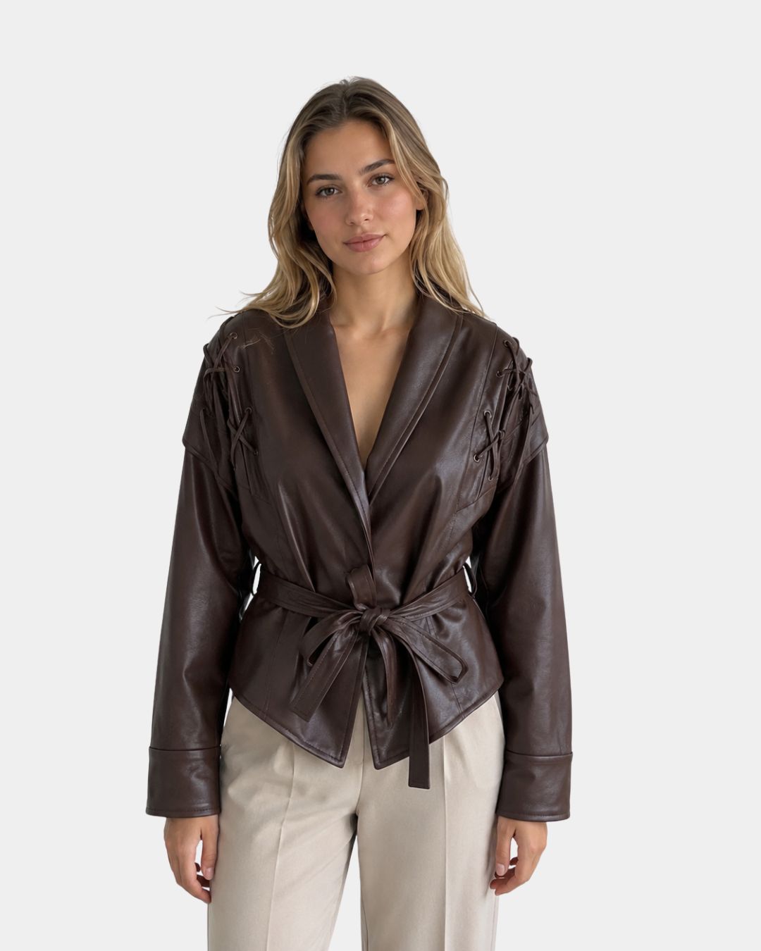 JOLYSSE | MANTEAU PORTEFEUILLE SIMILI CUIR