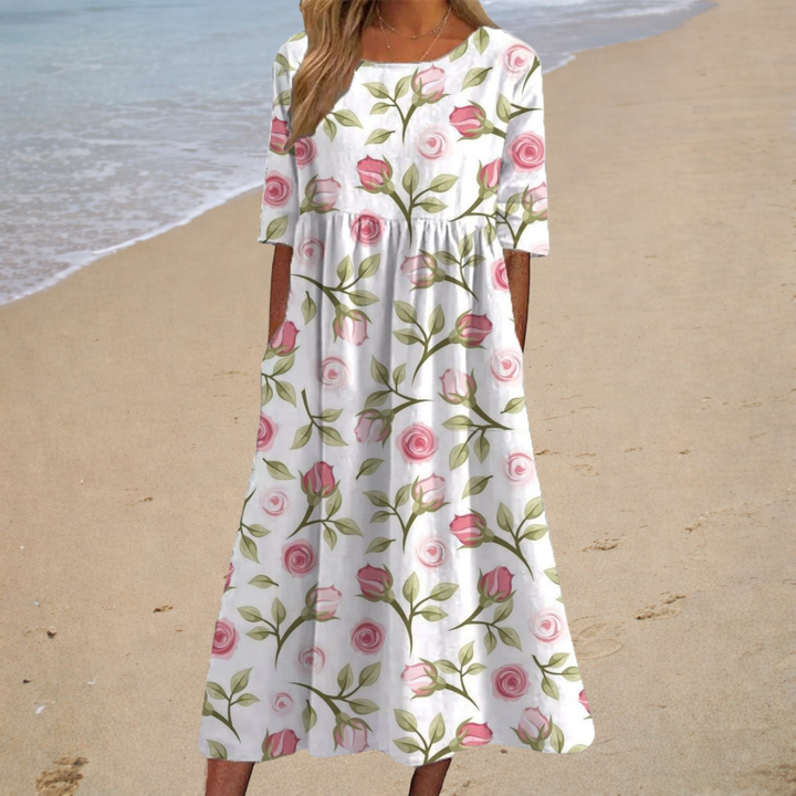 Robe longue fluide, élégante et confortable