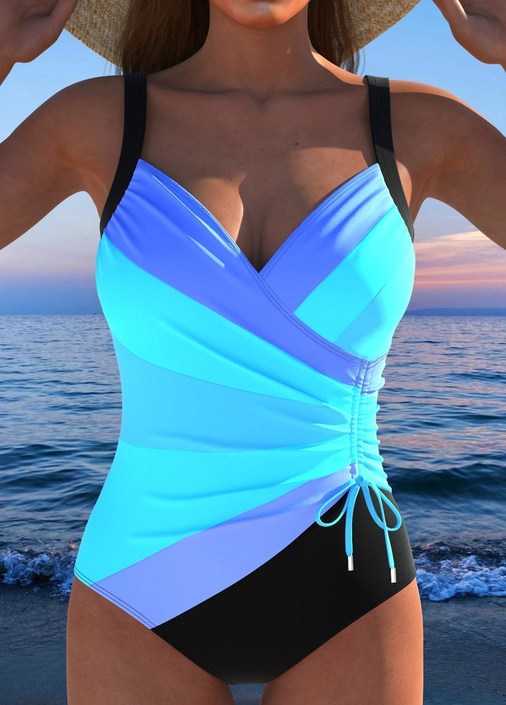 Maillot de bain portefeuille luxueux à imprimé coloré