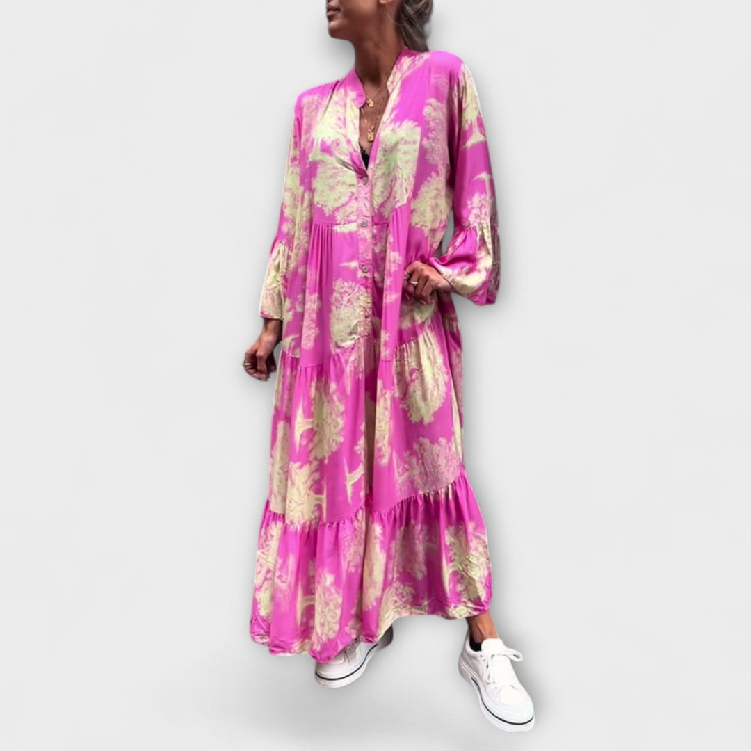 Nerina - Élégante robe maxi florale