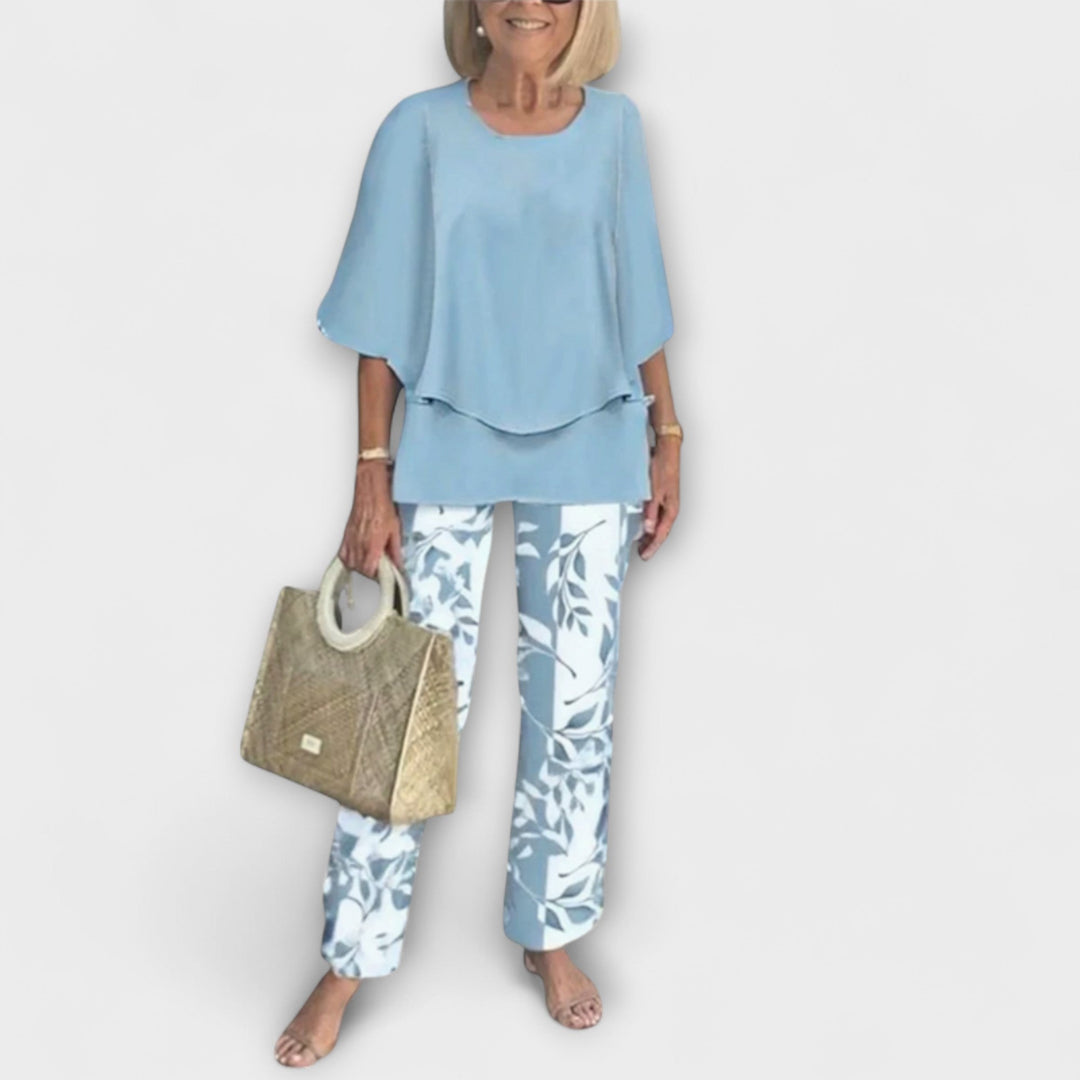 Rosamund - Ensemble moderne avec chemisier confortable et pantalon