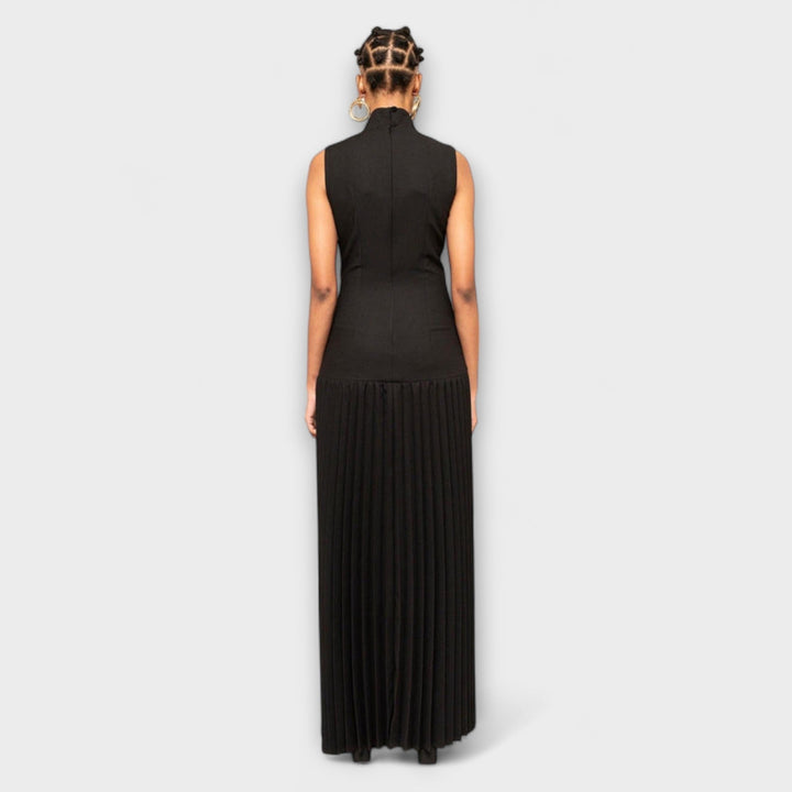 Kristen | Robe maxi à plis et découpes