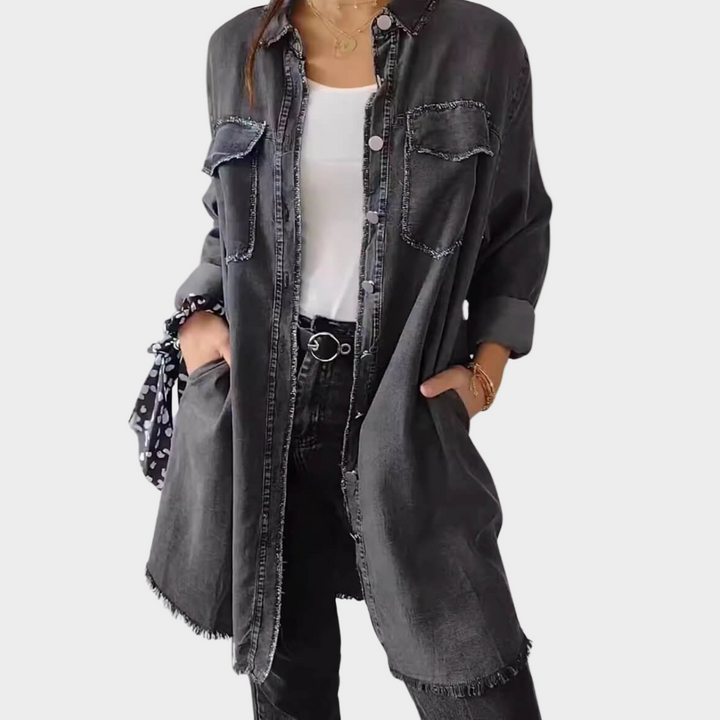 Chemise en jean à col classique