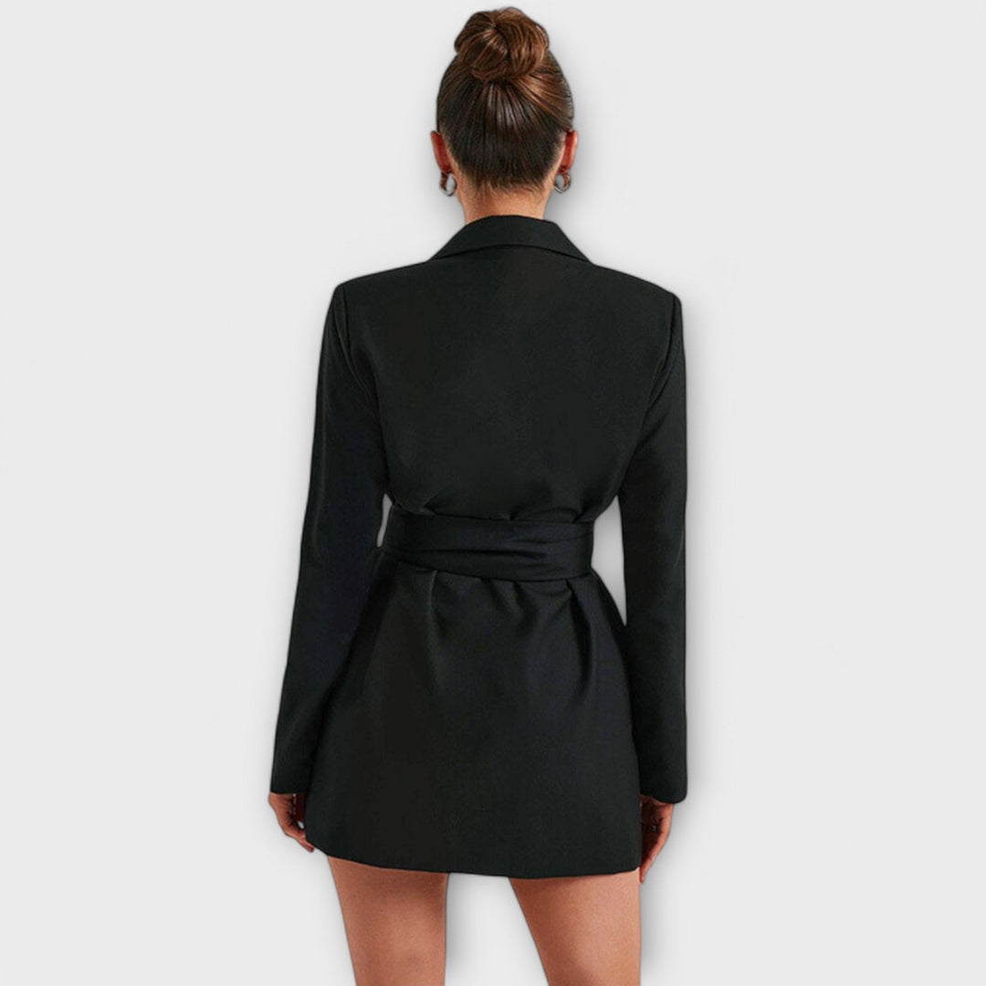 Robe blazer à col en V