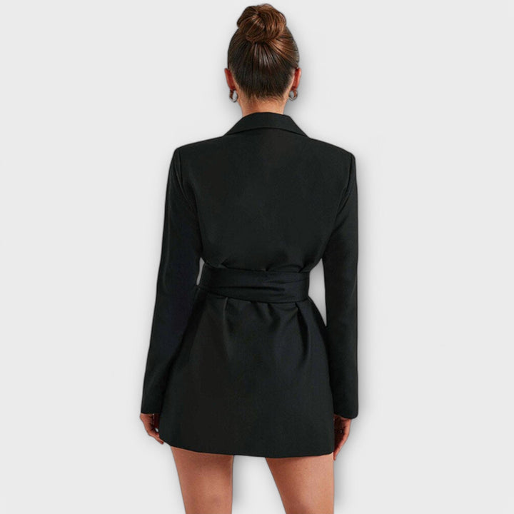Robe blazer à col en V