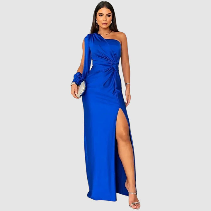 Meda | Robe maxi à une épaule et haute fente