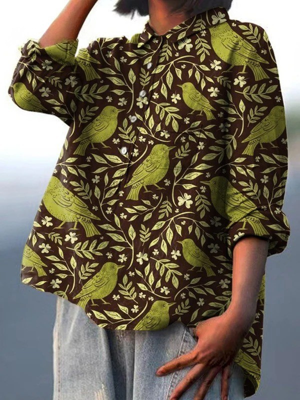 Livia | T-shirt décontracté de style vintage à motif fleuri