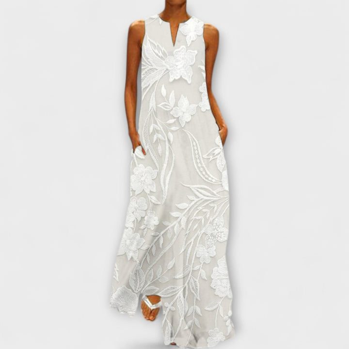 Camila | Robe maxi botanique imprimée