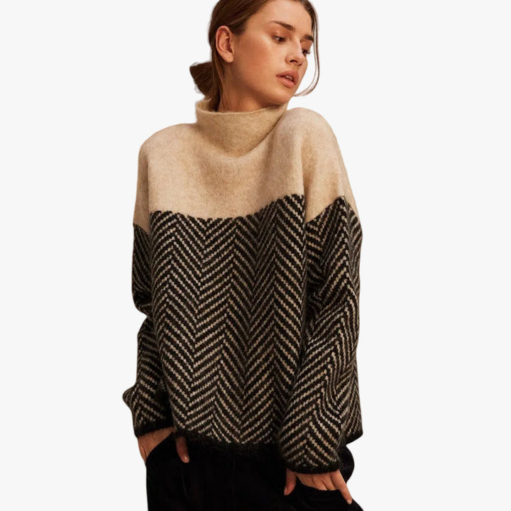 ANAÏS | PULL COL ROULÉ EN COTON TRICOTÉ