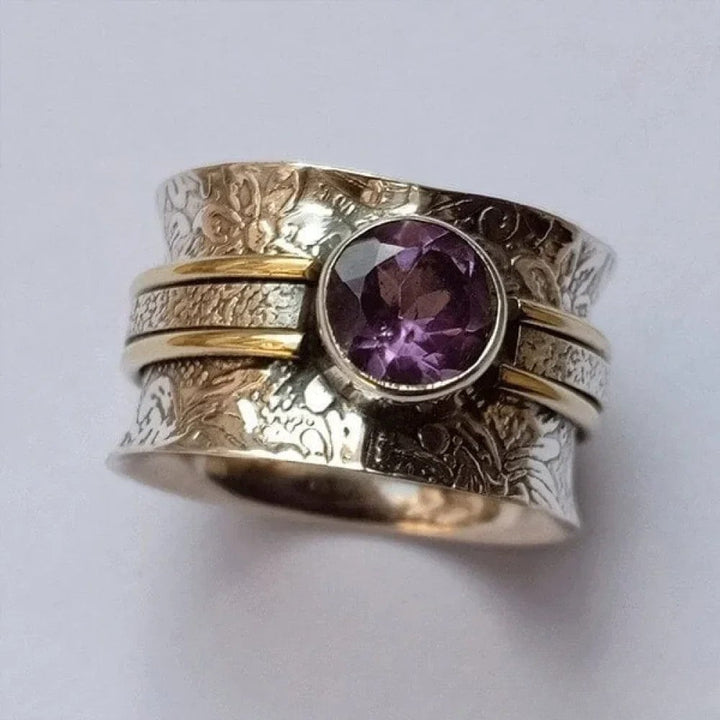 Bague de méditation bohème avec cristal