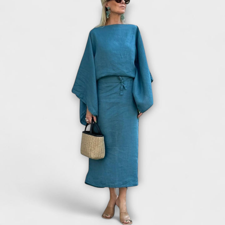 Dana | Robe kimono en lin et coton