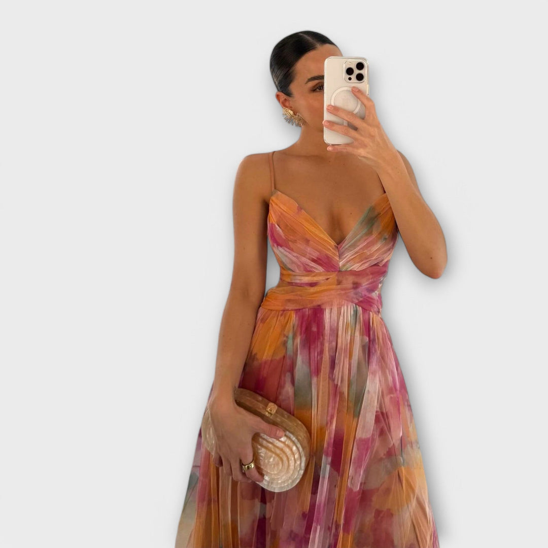Annai | Robe maxi en mesh élégante et ajustée