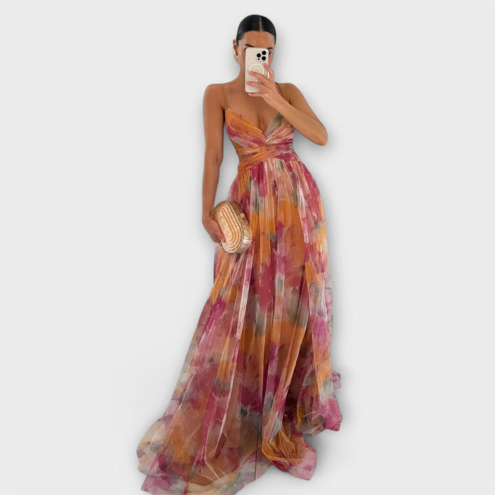 Annai | Robe maxi en mesh élégante et ajustée