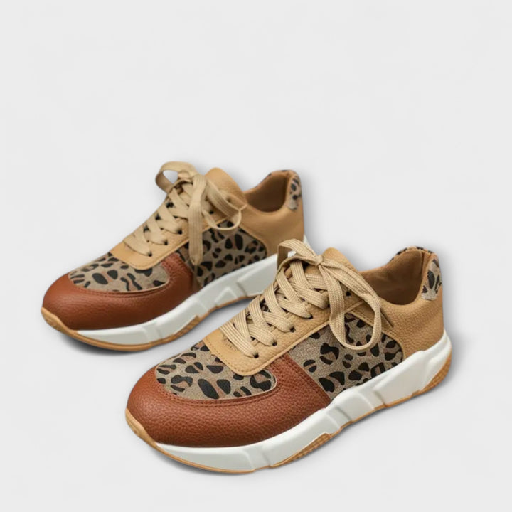 Féline - Baskets à motif léopard