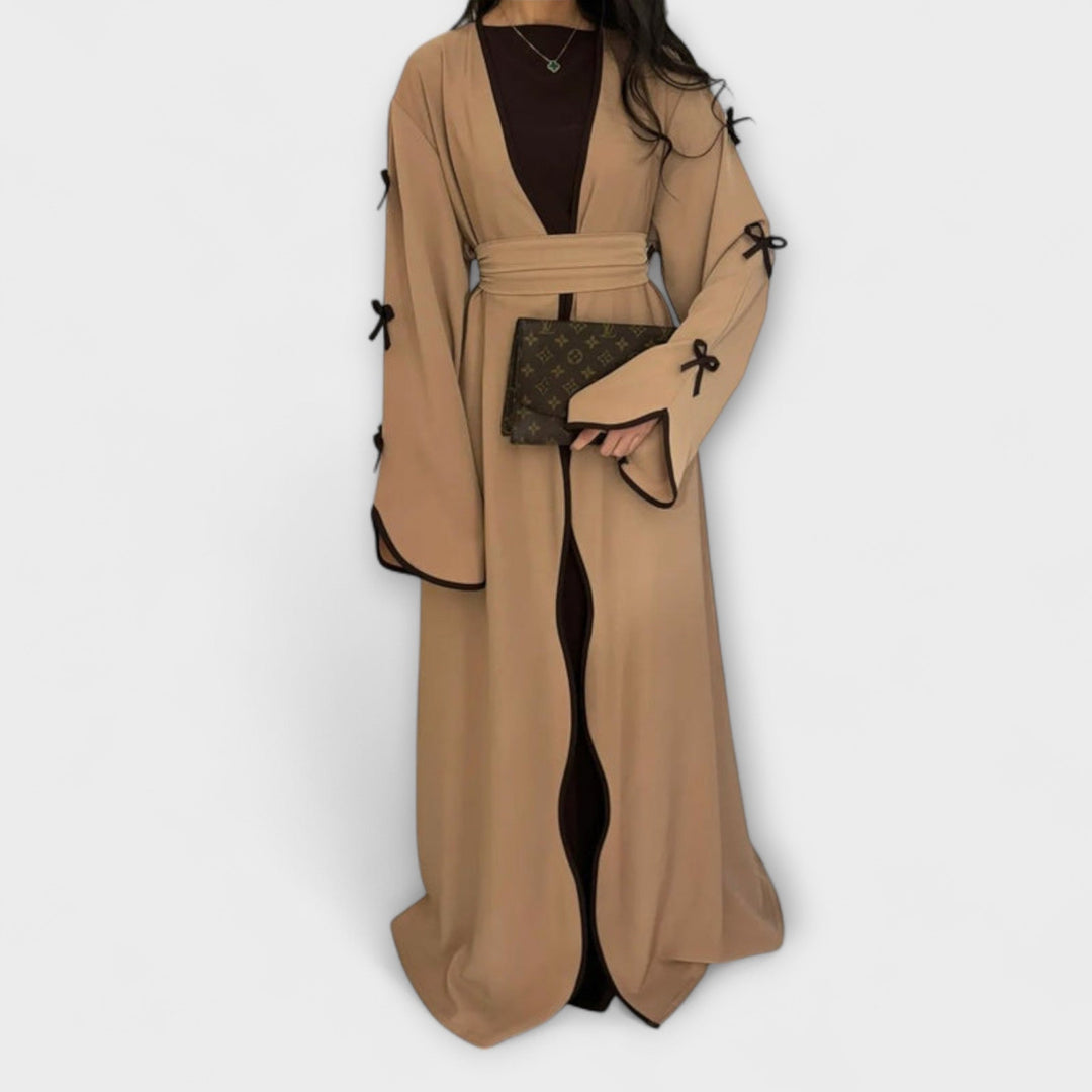 Jasmin | Duo chic cardigan et robe avec nœud décoratif