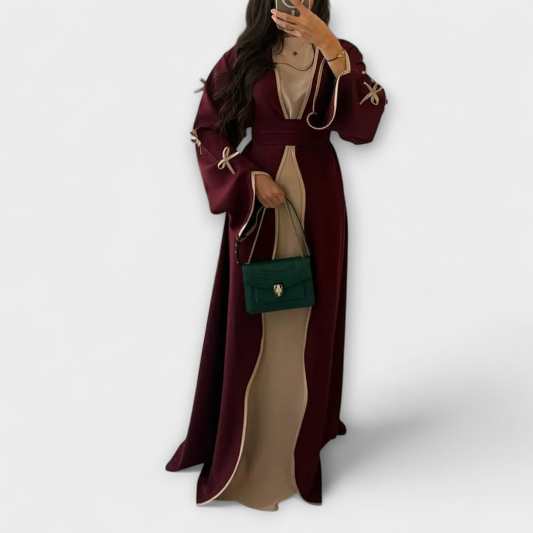 Jasmin | Duo chic cardigan et robe avec nœud décoratif