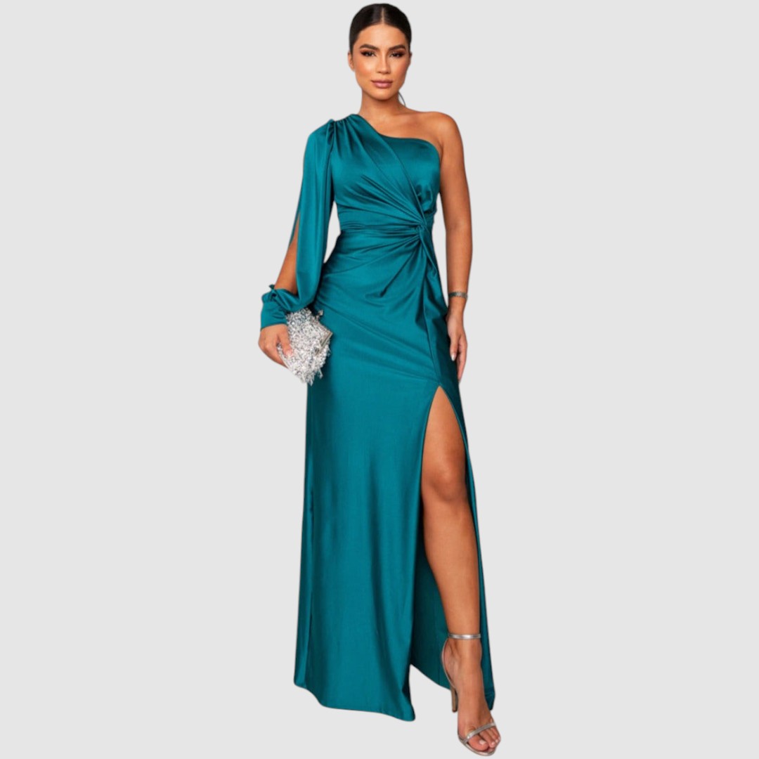 Meda | Robe maxi à une épaule et haute fente
