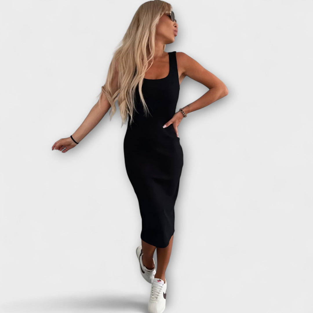 Manon - Robe midi confortable et cardigan