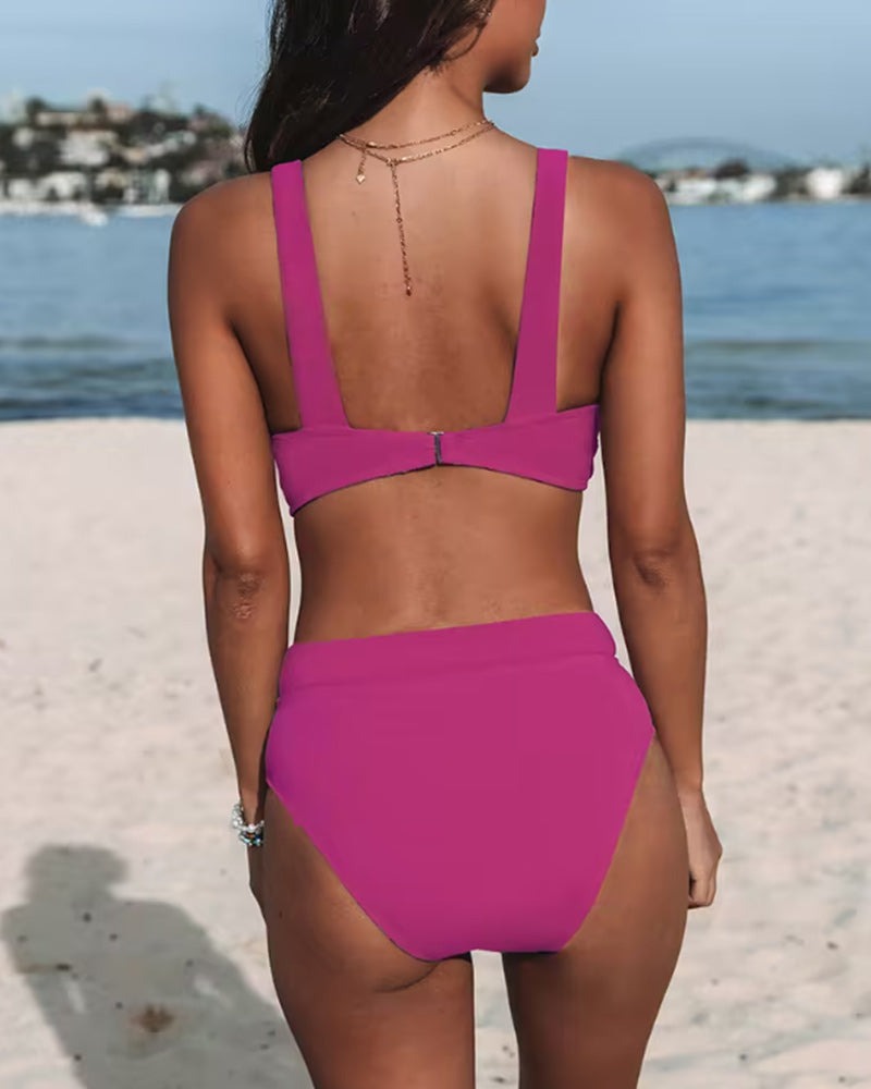 Hilde - Maillot de bain uni échancré