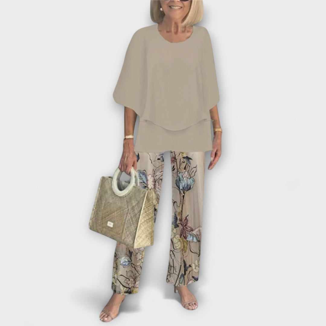 Rosamund - Ensemble moderne avec chemisier confortable et pantalon