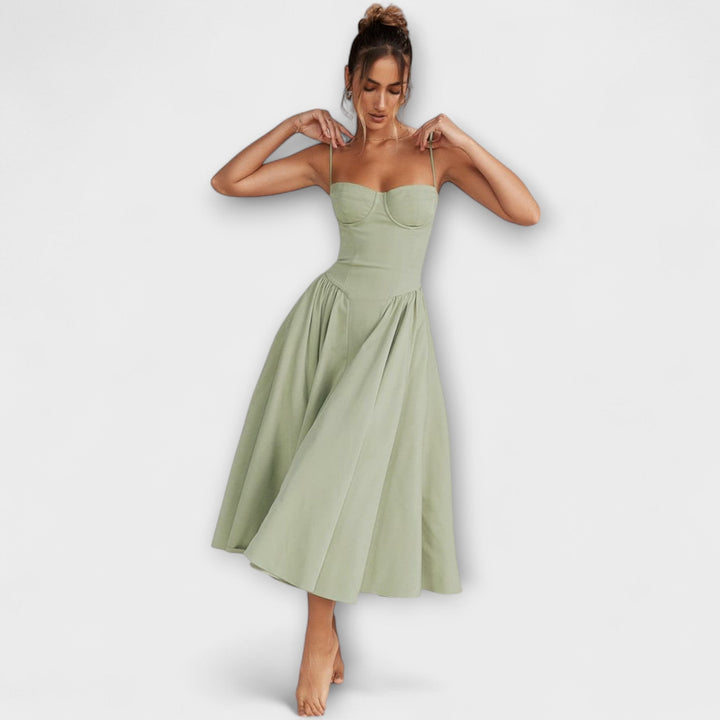 Rosalie - Robe corset raffinée sans manches
