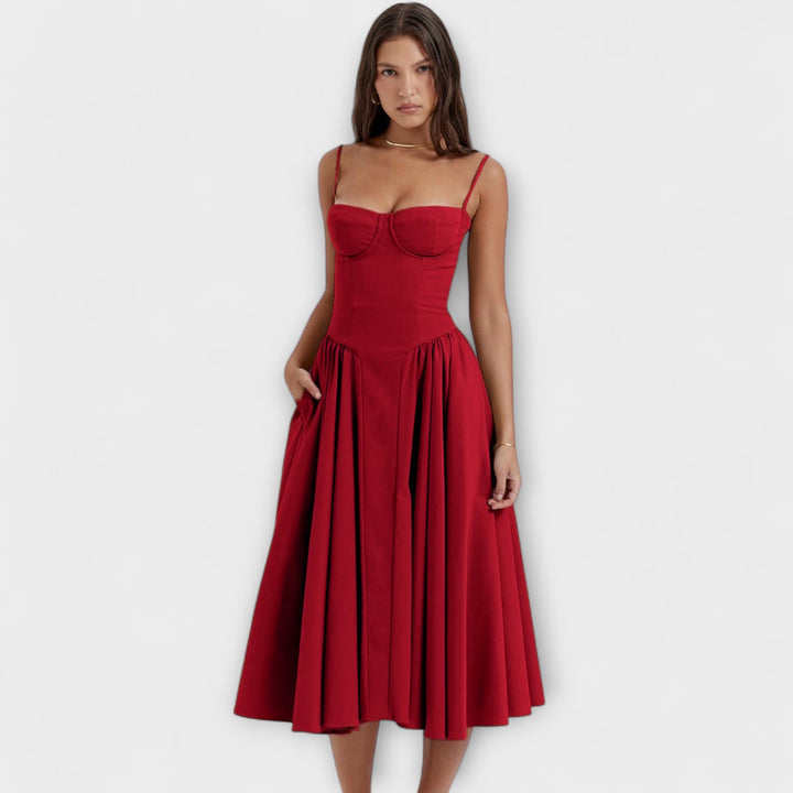 Rosalie - Robe corset raffinée sans manches