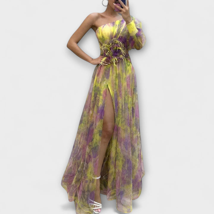 Minna | Robe maxi asymétrique Amelie