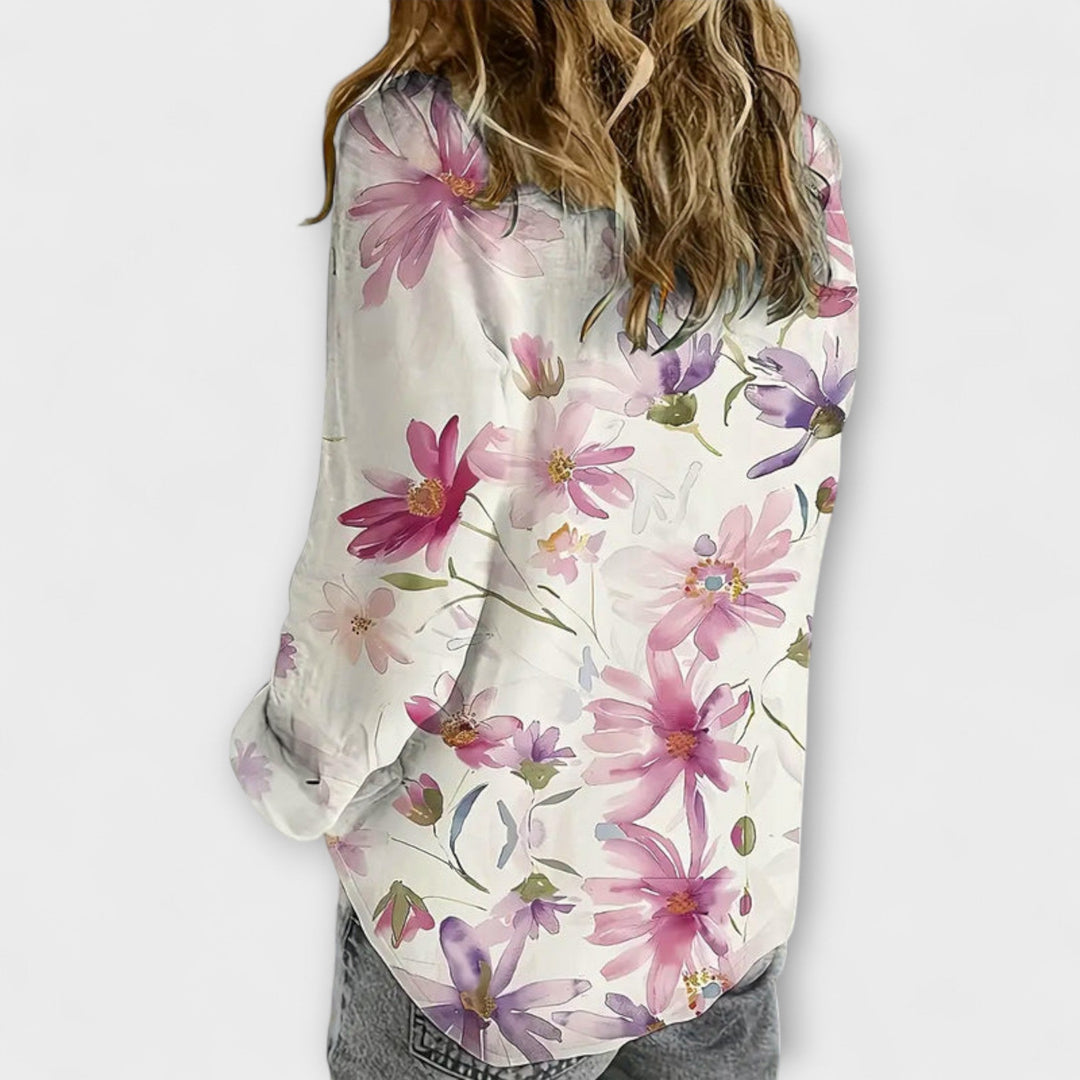Gaida - Blouse fleurie aérienne pour l’été
