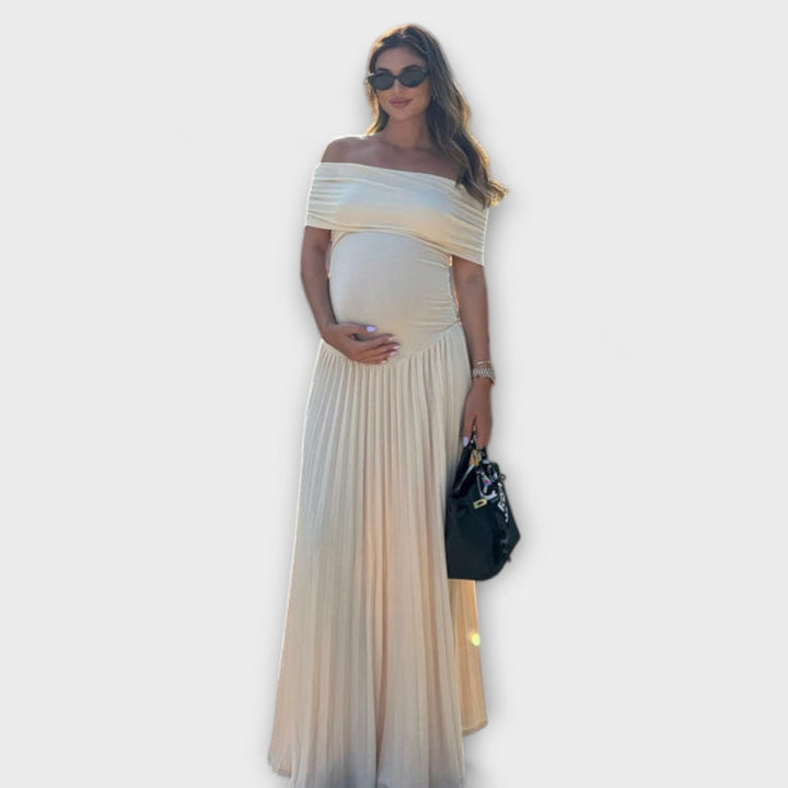 Amara | Robe maxi de grossesse à plis