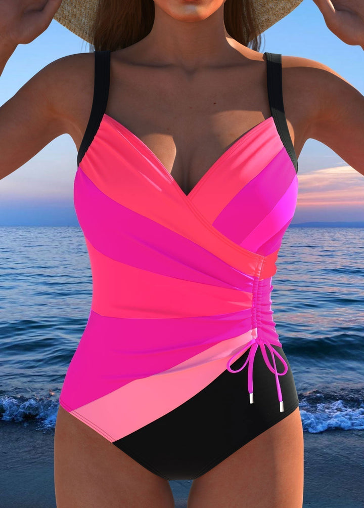 Maillot de bain portefeuille luxueux à imprimé coloré