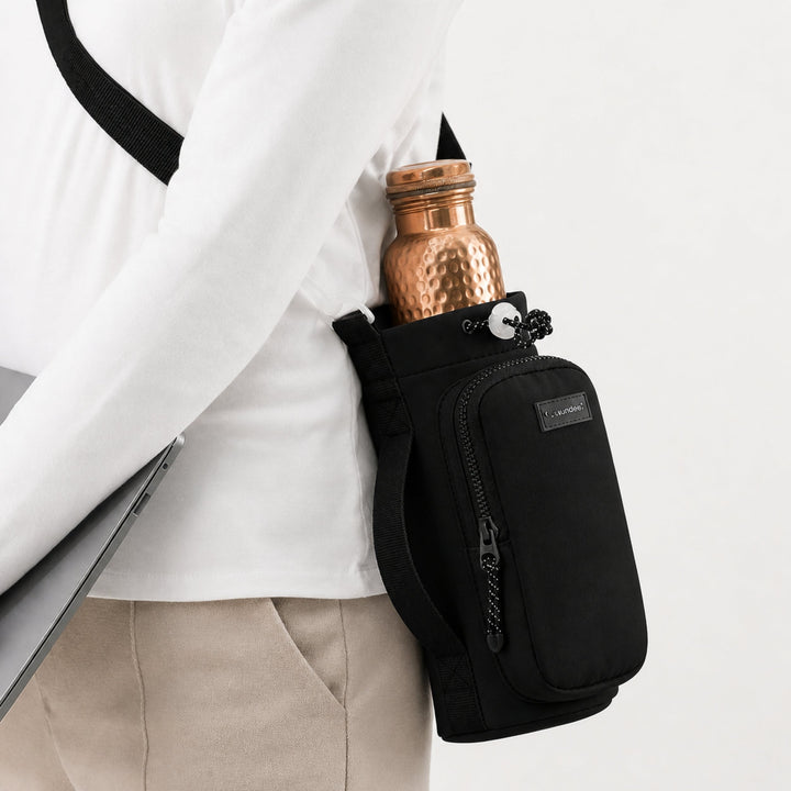 STYLE EN MOUVEMENT — SACOCHE PORTE-GOURDE EN TISSU