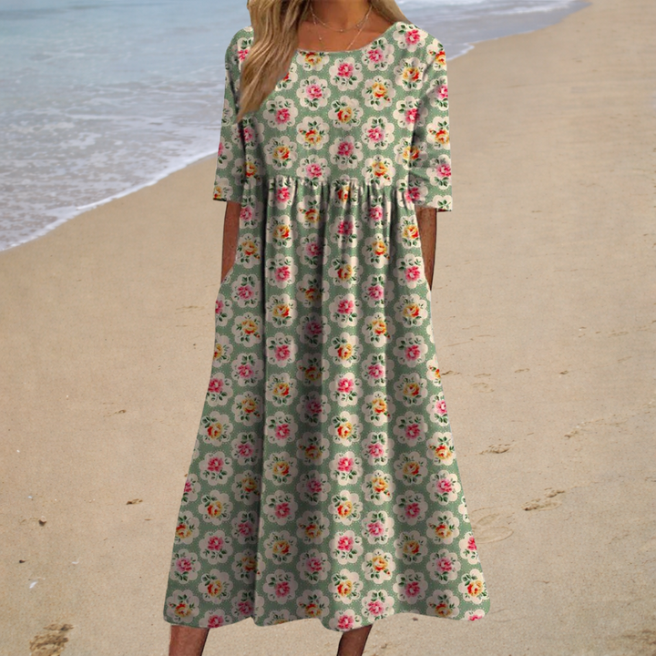 Robe longue fluide, élégante et confortable