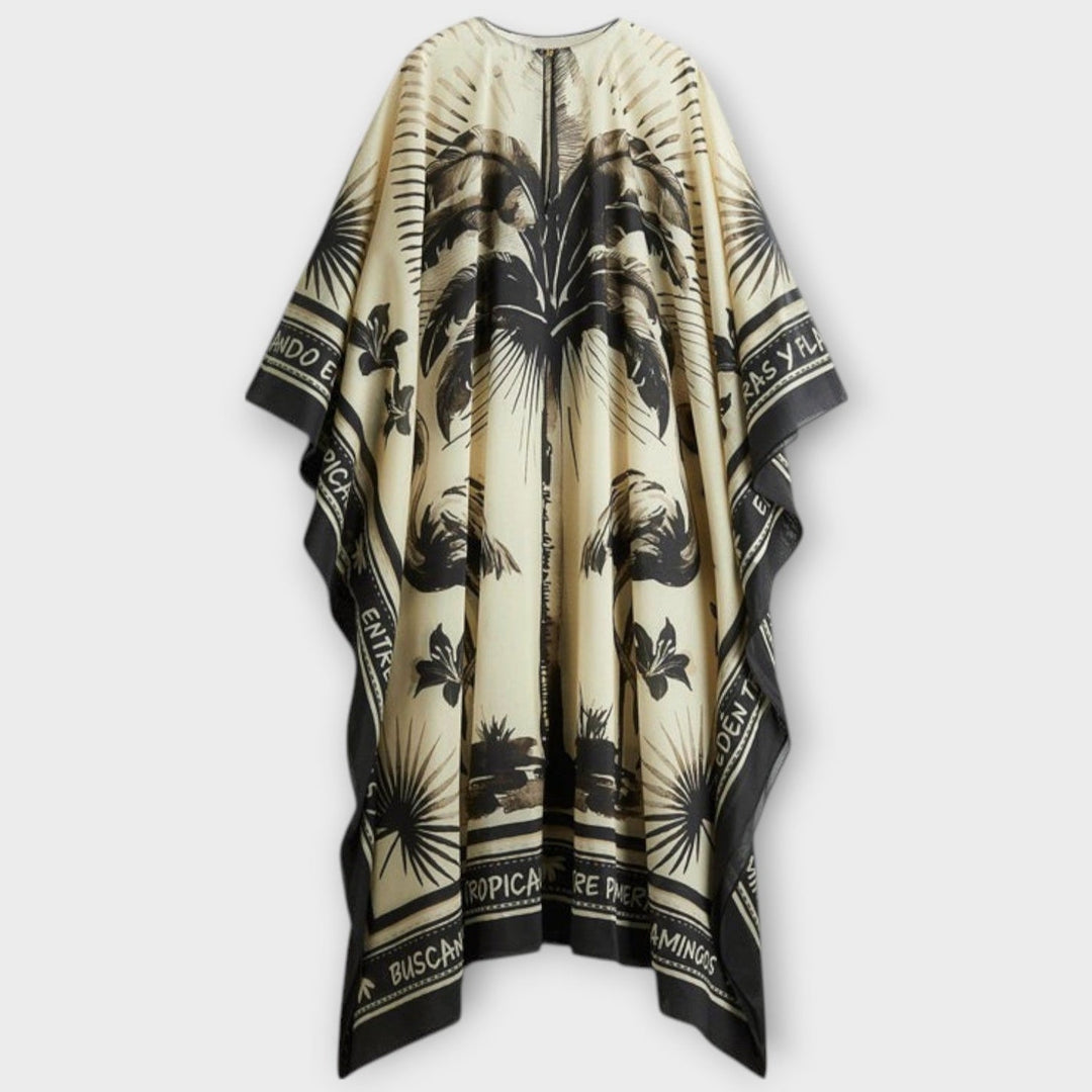Melissa | Robe caftan maxi à imprimé flamant XXL