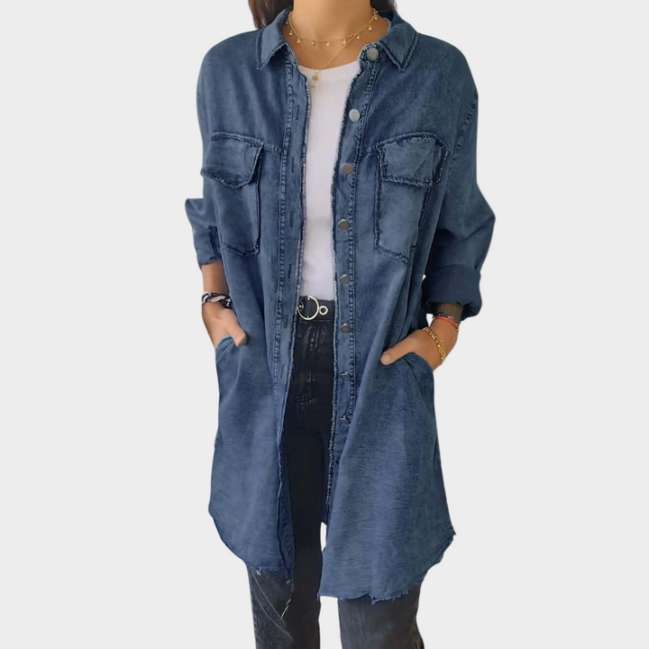 Chemise en jean à col classique