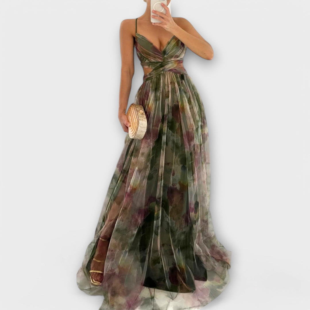 Annai | Robe maxi en mesh élégante et ajustée